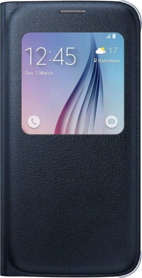 Samsung Galaxy S6 Orjinal Uyku Modlu Pencereli Deri Kılıf