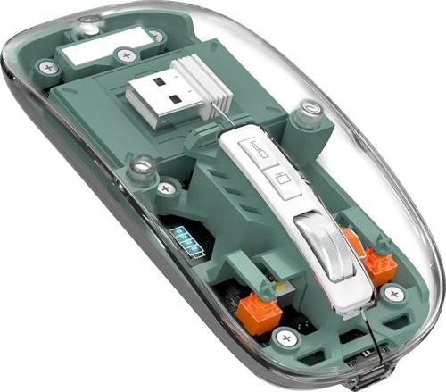M133 Şeffaf Kablosuz Bluetooth Mouse Üç Modlu Sessiz Şarj Edilebilir