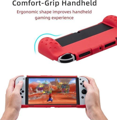 Nintendo Switch Oled El Destekli Grip Tasarımlı Koruyucu Silikon Kılıf