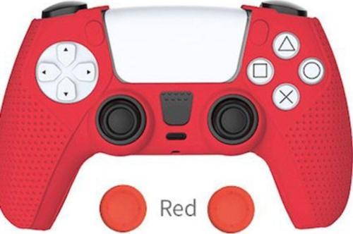 Ps5 Dualsense Kırmızı Silikon Kılıf + Analog Koruyucu