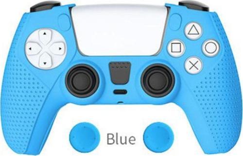 Ps5 Dualsense Mavi Silikon Kılıf + Analog Koruyucu