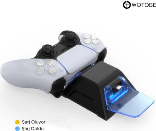 Işıklı Playstation 5 Dualsense Oyun Kolu Şarj Istasyonu