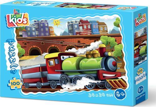 Yorgun Tren 100 Parça Çoçuk Puzzle