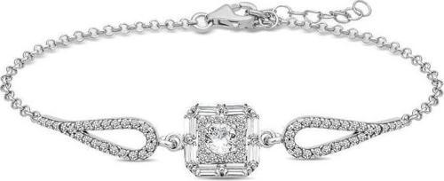 ​Gümüş Baget Taşlı Bileklik