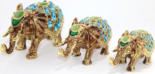 Taşlı 3'Lü Fil Figürü