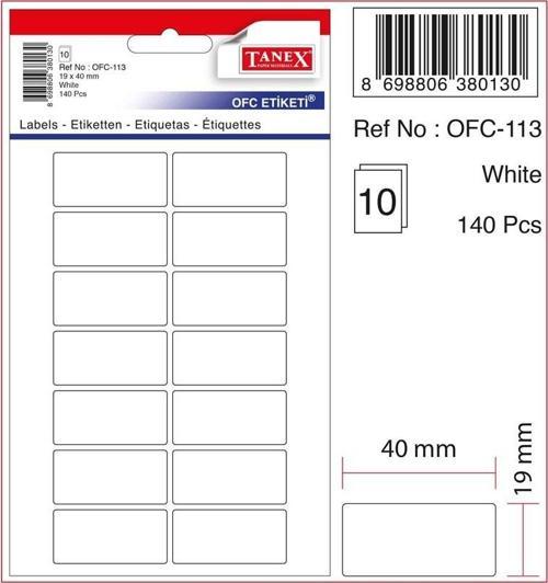 OFIS ETIKETI OFC-113 BEYAZ - (30 Adet)