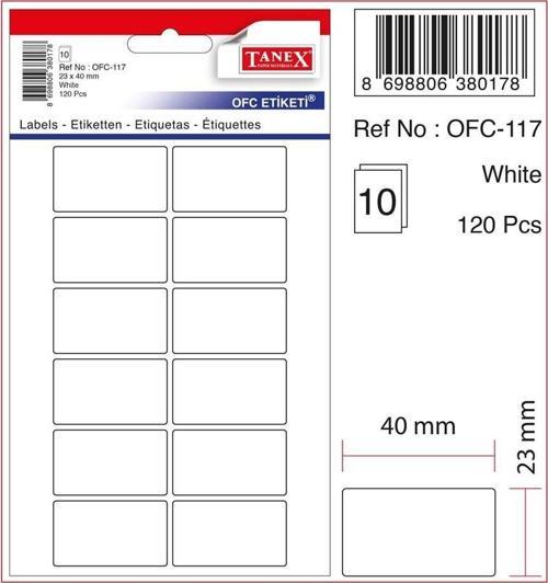 OFIS ETIKETI OFC-117 BEYAZ - (30 Adet)