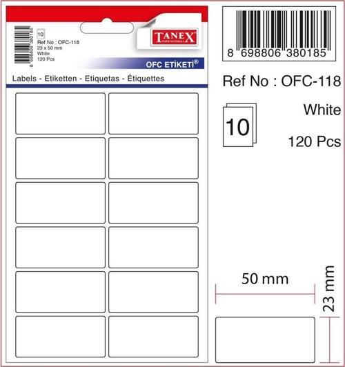 OFIS ETIKETI OFC-118 BEYAZ - (30 Adet)