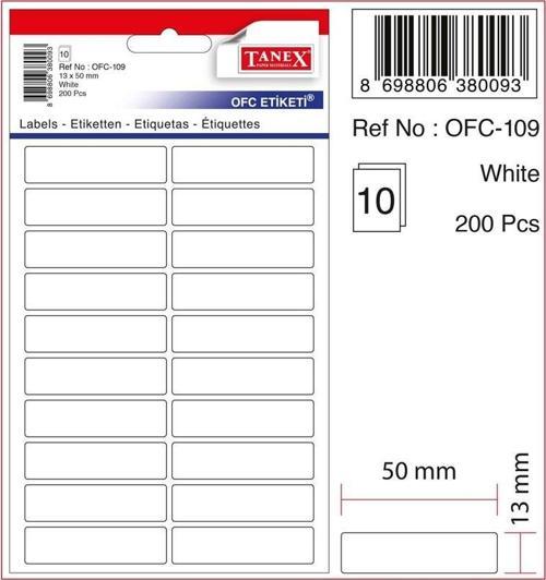 OFIS ETIKETI OFC-109 BEYAZ - (30 Adet)