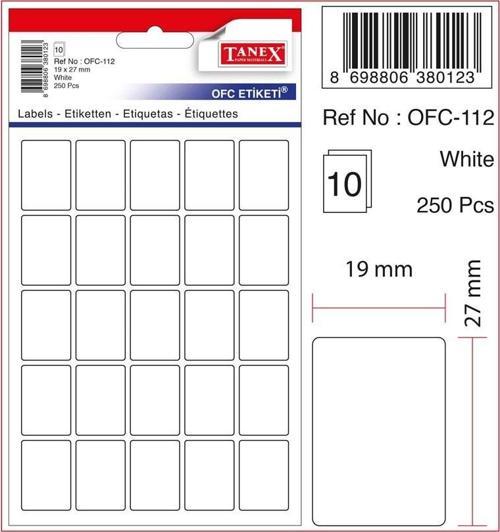 OFIS ETIKETI OFC-112 BEYAZ - (30 Adet)