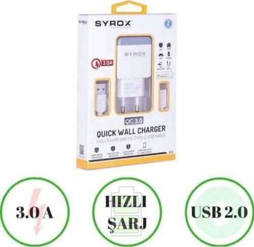 Poco X3 NFC Uyumlu Type-c Girişli  Şarj Cihazı Seti Adaptör+Kablo Q32 3.0 Amper