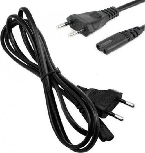Teyp Fişi - Notebook Adaptör Power Kablosu 2 Pin - 1.5 Metre Power Güç Elektrik Kablosu Playstation