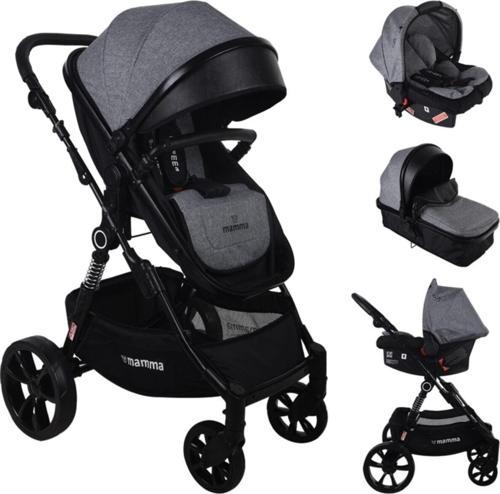 Shark Travel Sistem Amortisörlü Bebek Arabası Gri