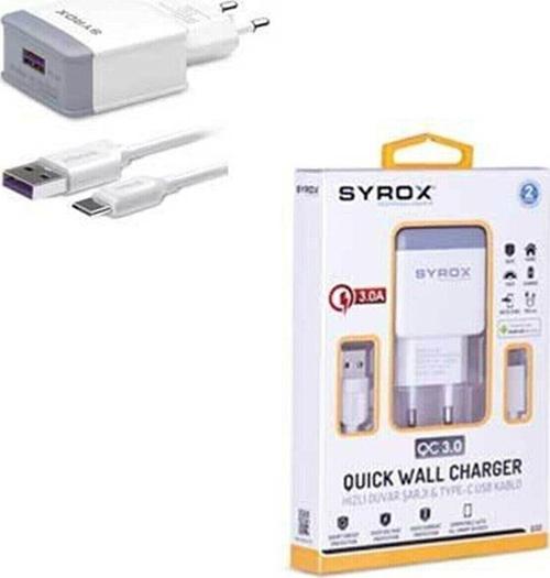 Samsung Galaxy S8 Uyumlu Type-c Girişli  Şarj Aleti Cihazı Adaptör+Kablo 3.0A Q32