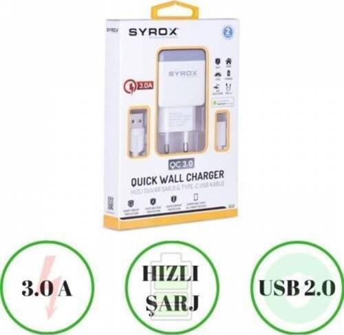 xiaomi Mi 5s Plus Uyumlu Type-c Girişli  Şarj Cihazı Seti Adaptör+kablo Q32 3.0 Amper