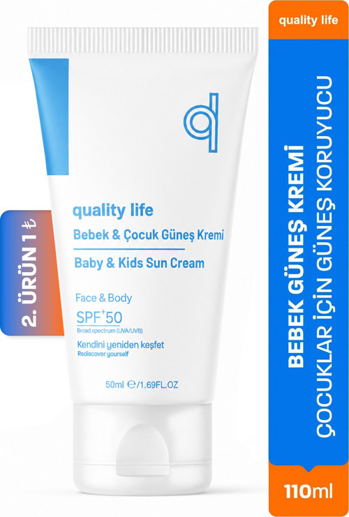 Bebek Güneş Kremi - Çocuklar İçin Güneş Koruyucu Kremi - 50+ Spf 50 ML - Çok Yüksek Koruma UVA UVB