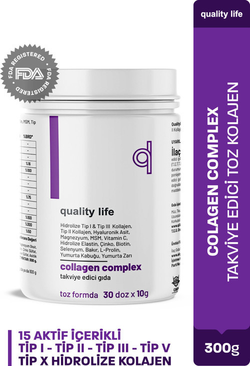 Kolajen Complex Saf Toz Tip1 Tip2 Tip3 Tip5 10 Hidrolize Collagen Peptit Collegen Colagen Kollagen