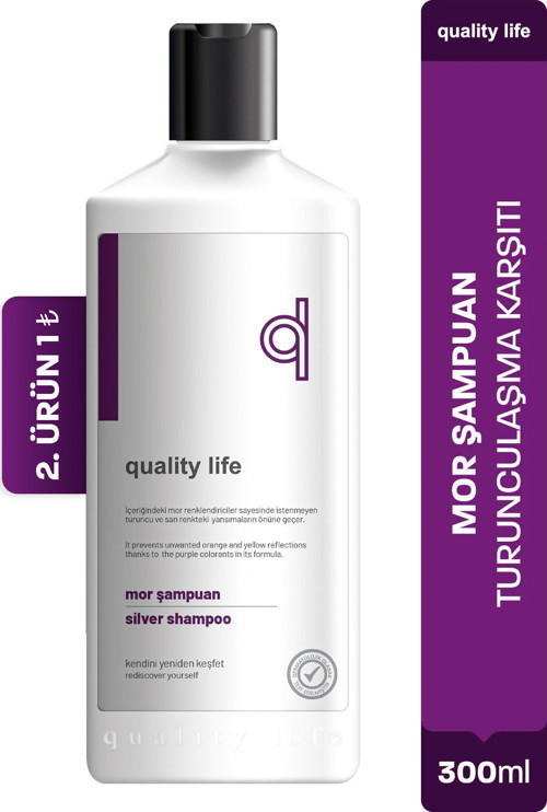 Silver Mor Şampuan Boyalı Röfleli Saçlar İçin Turunculaşma Karşıtı Parabensiz 300 ml - Platin Sarı