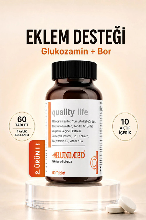 Runmed Glukozamin Kondroitin Tip 2 Kolajen D3 K2 Glucosamine Chondroitin Msm Glikozamin Kollagen