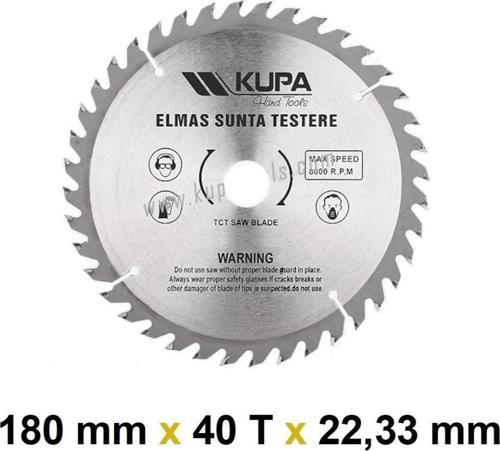 Ahşap Sunta Elmas Testere 180 mm X 40T X 22,23 mm.