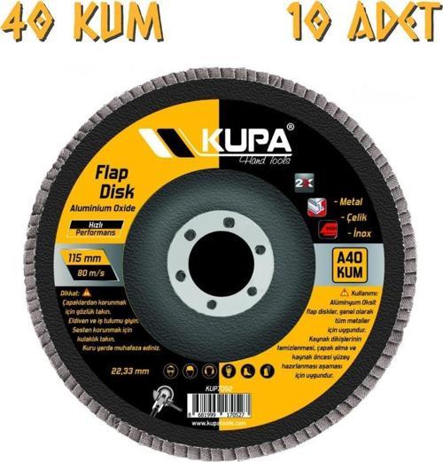 Katlı Flap Disk Zımpara A40 Kum - 10 Adet
