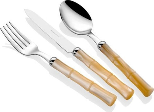 Bamboo Krem 75 Parça Çatal Bıçak Seti