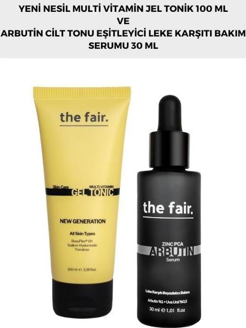 . Multi Vitamin Jel Tonik 100 ml ve Arbutin Cilt Tonu Eşitleyici Leke Karşıtı Bakım Serumu 30 ml