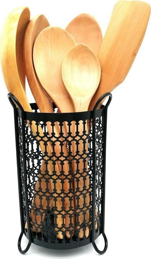 Dantel Motifli İtalyan Siyah Metal Kaşıklık