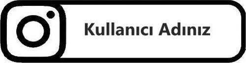 Instagram Logo Kişiye Özel Hesap Ismi Sticker 26 x 7 cm