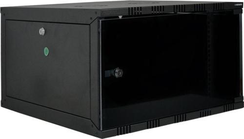 9U 540x400 mm Eko Serisi Yan Panelli Tek Gövdeli Duvar Tipi Kabinet Siyah