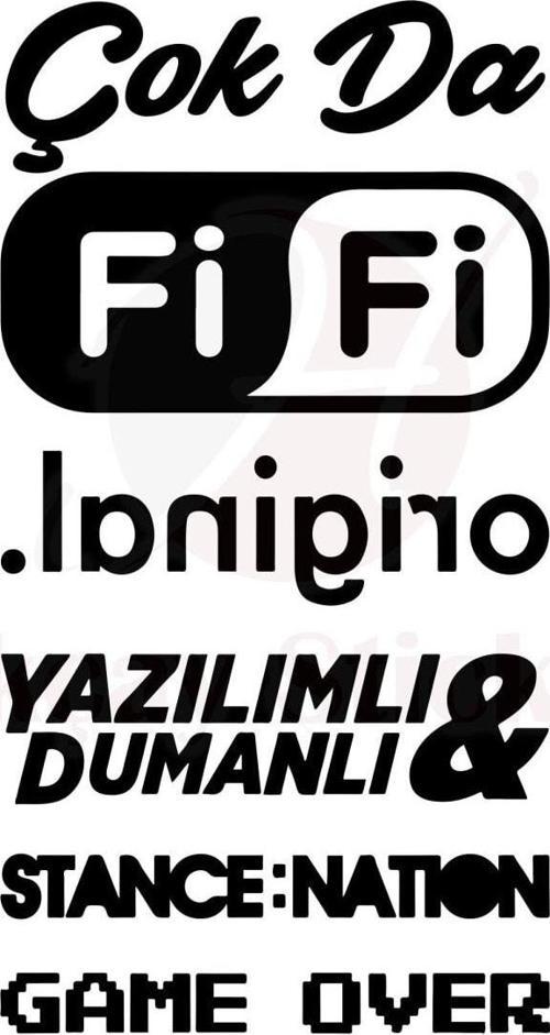 Oto Arka Cam Yazı 1 Sticker 20 x 37 cm