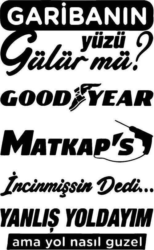 Oto Arka Cam Yazı 6 Sticker 20 x 35 cm