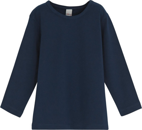 Açık Lacivert Basic Kışlık Çıtçıtlı Uzun Kollu Bebek Tişört