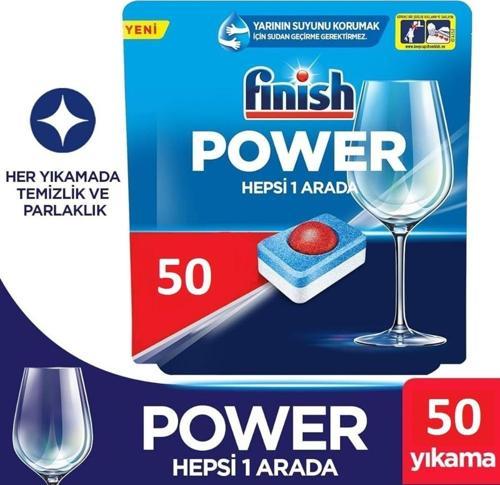 Power Hepsi Bir Arada 50 Tablet Bulaşık Makinesi Deterjanı