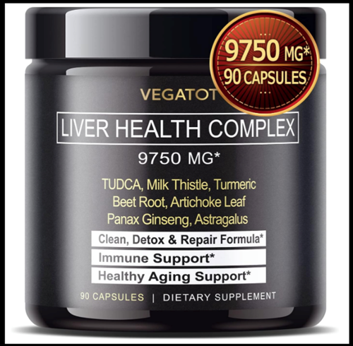 Liver Health Complex Formula 9,750MG High Potency with TUDCA Milk Thistle, Beet Root, Art