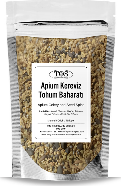 Apium Kereviz ve Tohum Baharatı 500 gr Apium Celery and Seed Spice - Premium Quality