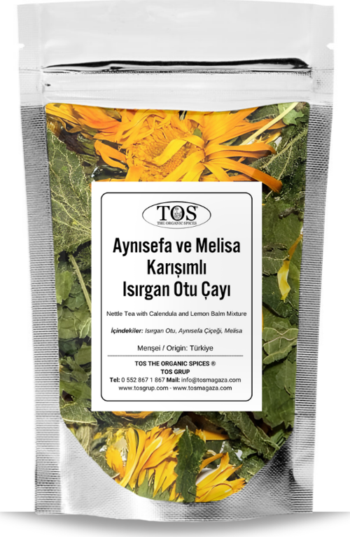 Aynısefa ve Melisa Karışımlı Isırgan Otu Çayı 250 gr (1. Kalite) Calendula & Lemon Balm Nettle Tea
