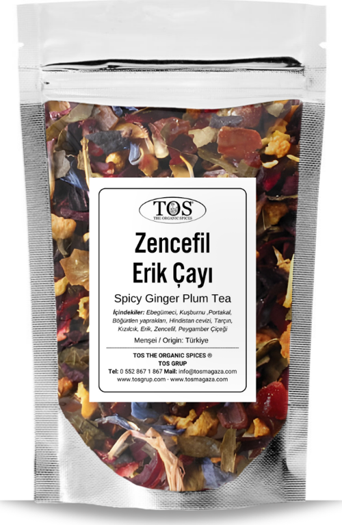 Baharatlı Zencefil Erik Çayı 40 gr (1. Kalite) Spiced Ginger Plum Tea
