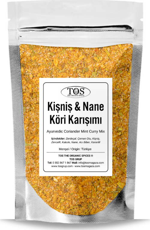 Ayurveda Kişniş Nane Köri Karışımı 500 gr (1. Kalite) Ferahlatıcı ve Zengin
