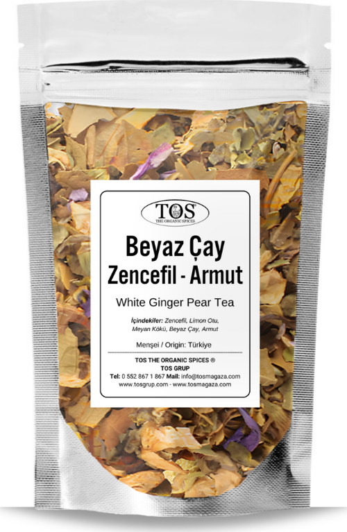 Beyaz Zencefil Armut Çayı 40 gr (1. Kalite) White Ginger Pear Tea