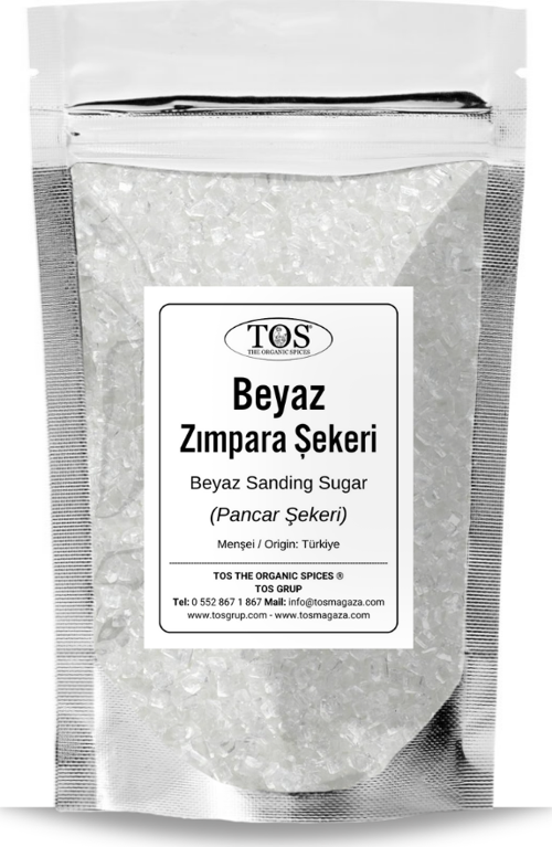 Beyaz Zımpara Şekeri 500 gr White Sanding Sugar