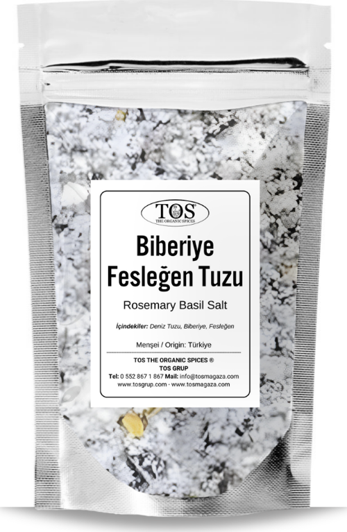 Biberiye Fesleğen Tuzu 500 gr (1. Kalite) Rosemary Basil Salt