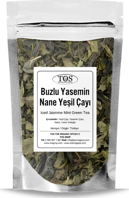 Buzlu Yasemin Nane Yeşil Çayı 40 gr (1. Kalite) Iced Jasmine Mint Green Tea