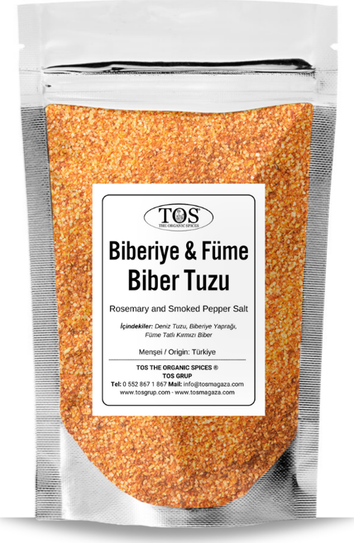 Biberiye ve Füme Biber Tuzu 2,5 kg (1. Kalite) Rosemary and Smoked Pepper Salt