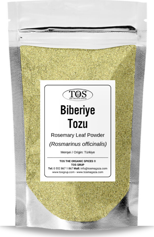 Biberiye Yaprağı Tozu 1 kg (1. Kalite) Rosmarinus officinalis / Dried Rosemary Leaf Powder