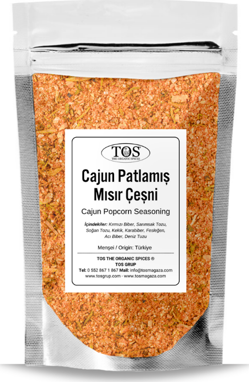 Cajun Patlamış Mısır Çeşni 100 gr Cajun Popcorn Seasoning - Premium Quality | Baharat Karışımı