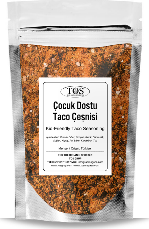 Çocuk Dostu Taco Çeşnisi 100 gr Kid-Friendly Taco Seasoning - Premium Quality | Baharat Karışımı