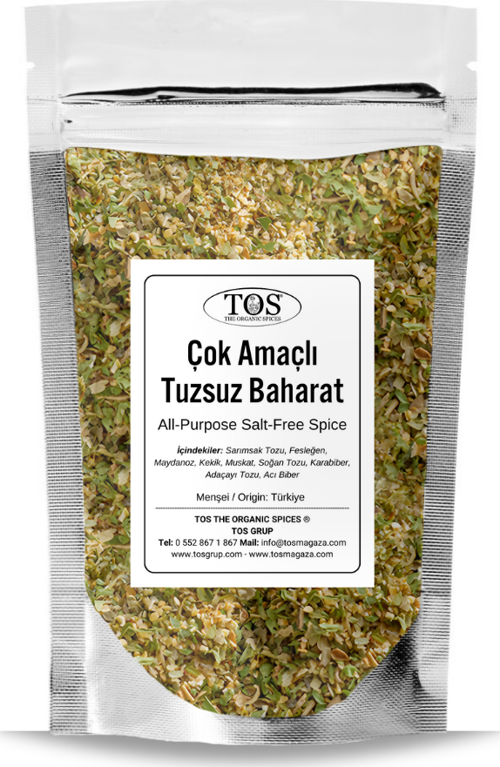 Çok Amaçlı Tuzsuz Baharat Karışımı 100  gr All-Purpose Salt-Free Spice Blend - Premium Quality