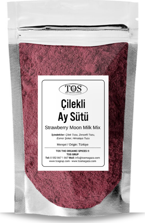 Çilekli Ay Sütü Karışımı 250 gr (1. Kalite) Strawberry Moon Milk Blend