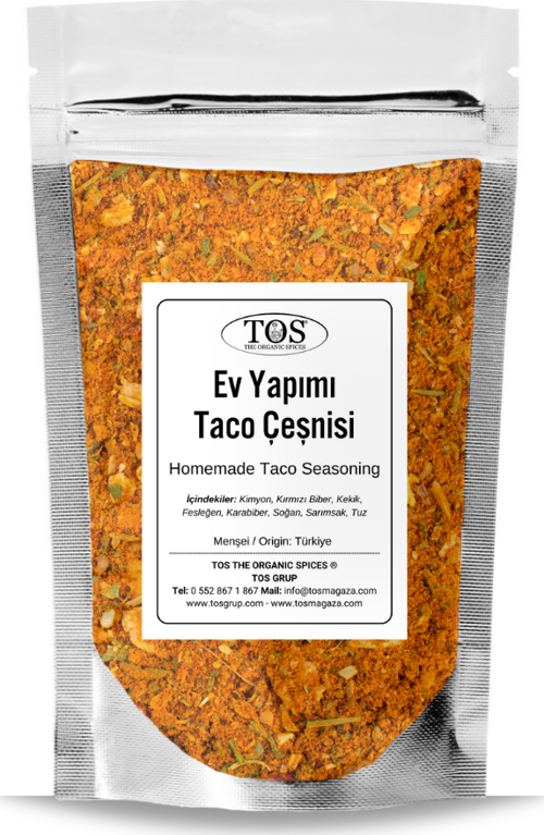Ev Yapımı Taco Çeşnisi 500 gr Homemade Taco Seasoning - Premium Quality | Baharat Karışımı